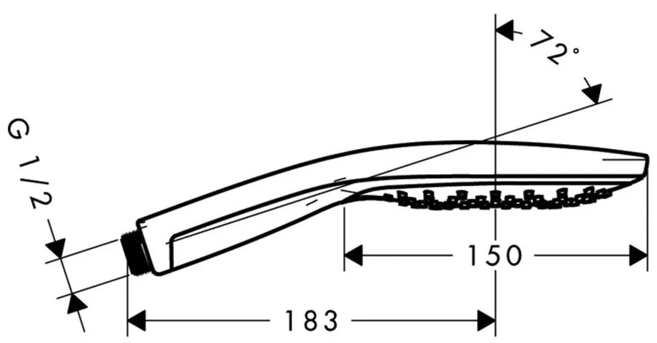 Hansgrohe Raindance Select S, ručná sprcha 150 3jet, biela/chrómová, HAN-28587400