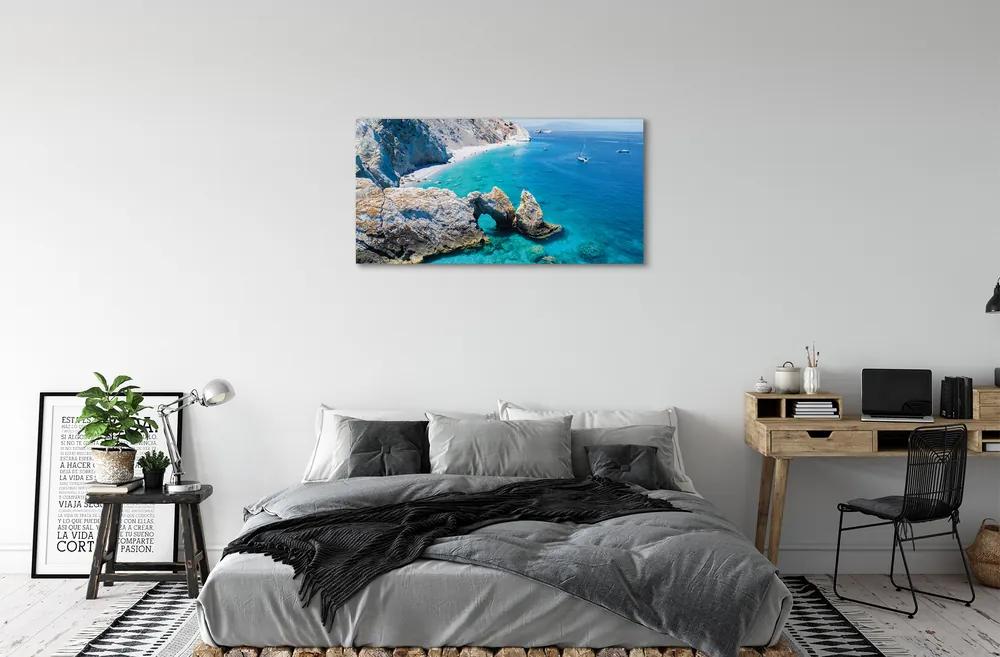 Obraz na plátne Grécko Beach brehu mora 100x50 cm