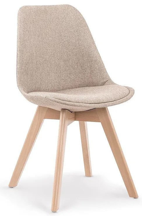 Stolička K303 tkanina/drevo béž 48x54x83