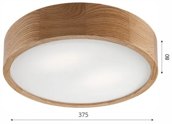 Brilagi - LED stropné svietidlo CARVALHO 2xE27/15W/230V dub, priemer 37,5 cm