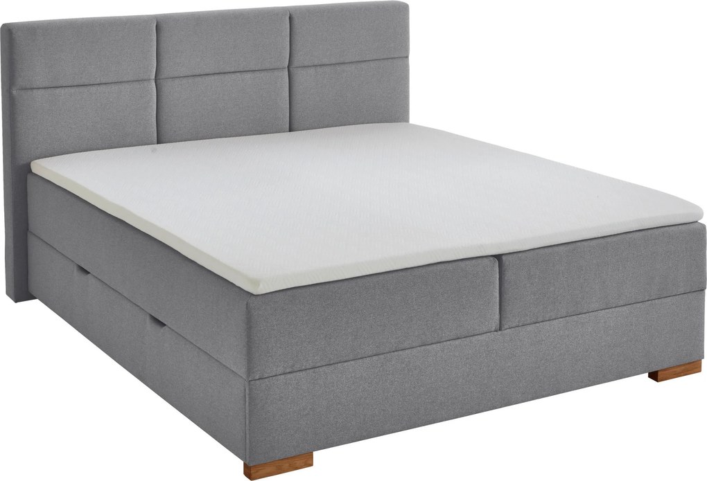 XXXLutz BOXSPRINGOVÁ POSTEĽ, 180/200 cm, sivá home24 - Online Only spálne - 000101021503