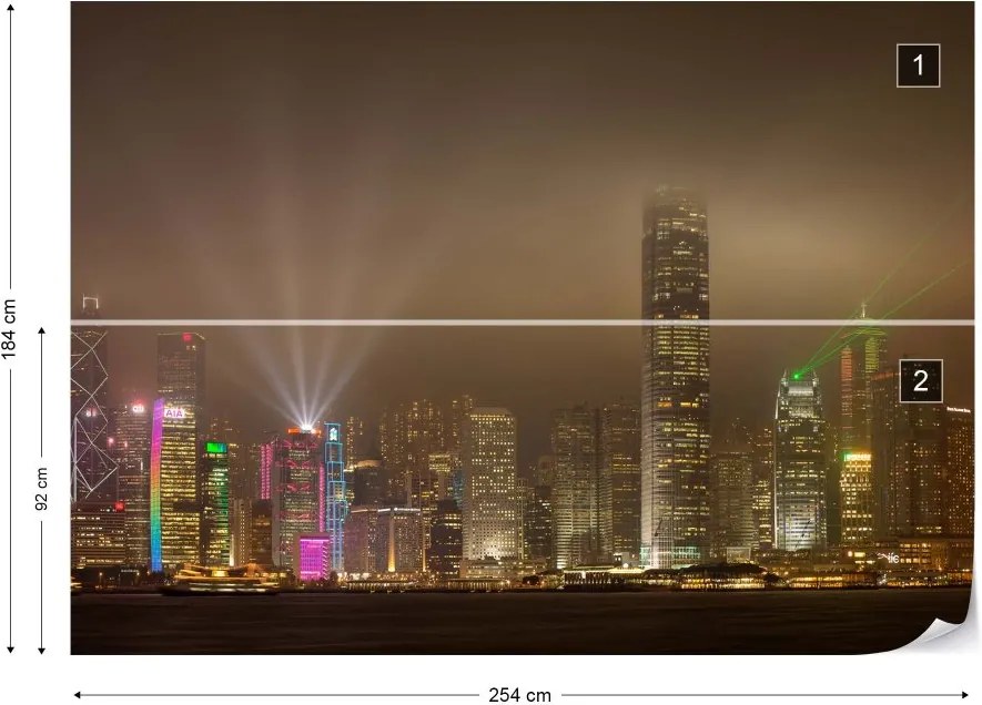 Fototapeta GLIX - Hong Kong Island + lepidlo ZADARMO Vliesová tapeta  - 254x184 cm