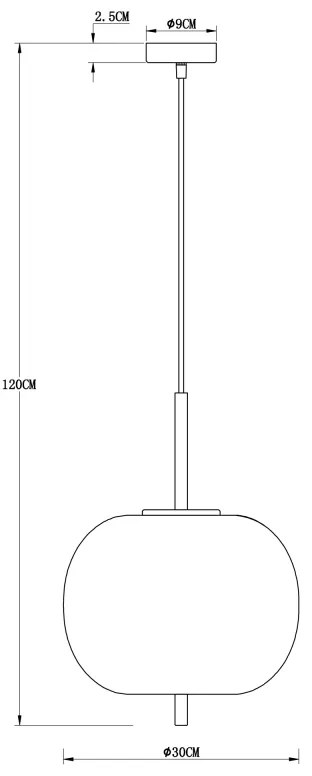 GLOBO BLACKY I 15345H1MM Závesné svietidlo