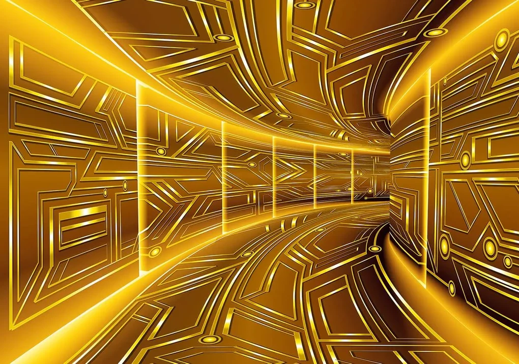 Fototapeta - Žltá chodba (254x184 cm)