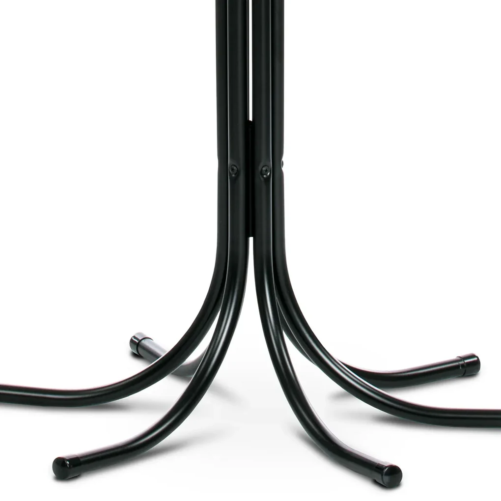 Autronic - Vešiak stojanový, kovová konštrukcia, čierny matný lak, výška 188 cm, nosnosť 12 kg - 83707-06 BK VÝPRODEJ
