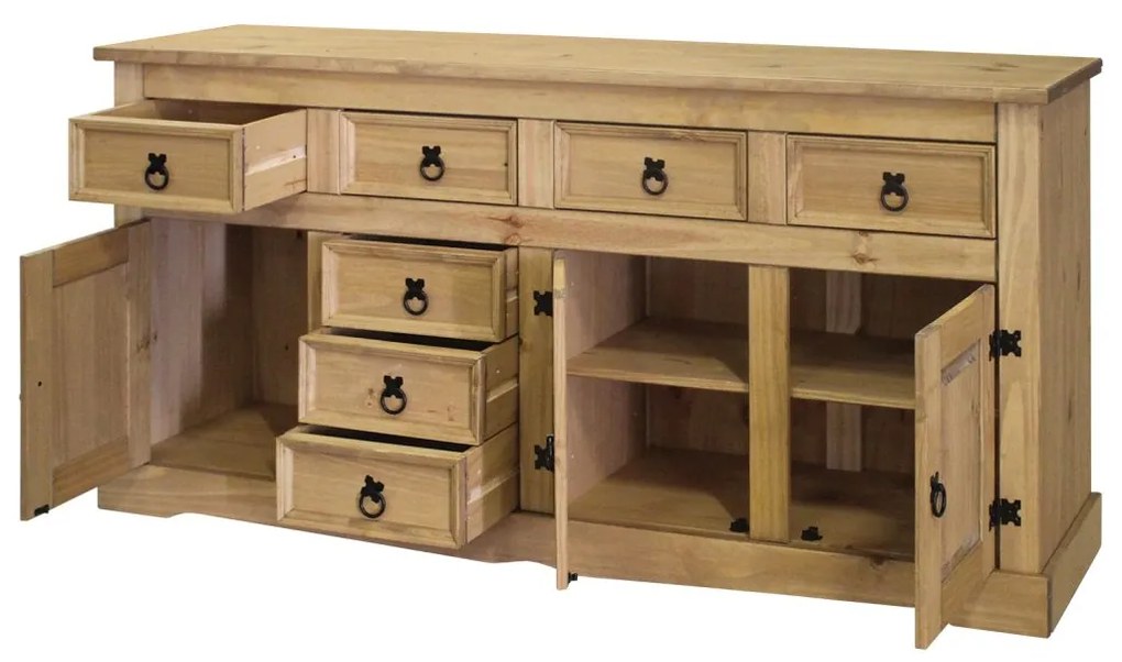Komoda 3 dvere + 7 zásuviek CORONA vosk