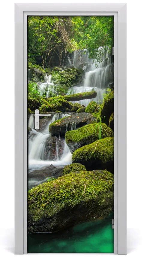 Fototapeta na dvere samolepiace vodopád džungle 75x205cm
