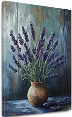 Obraz levanduľová harmónia | Pokoj v hlinenej váze | Akrylové detaily