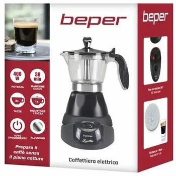 Beper BC040N elektrický Moka kávovar na 3 šálky