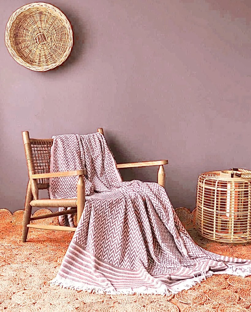 Tkaná bavlnená deka exclusive Lara Hnedá 150x200cm TiaHome