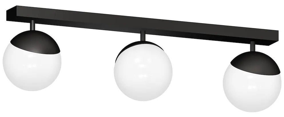 Stropné svietidlo Sfera, 3x biele sklenené tienidlo, b