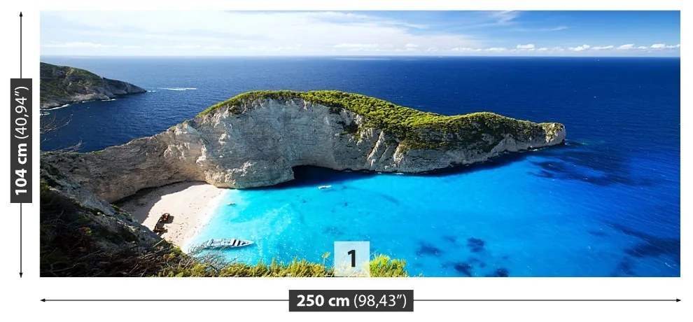 Fototapeta Vliesová Pláž navagio 152x104 cm