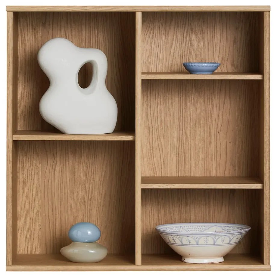 Závesná knižnica v dekore duba v prírodnej farbe 70x70 cm Mistral – Hammel Furniture