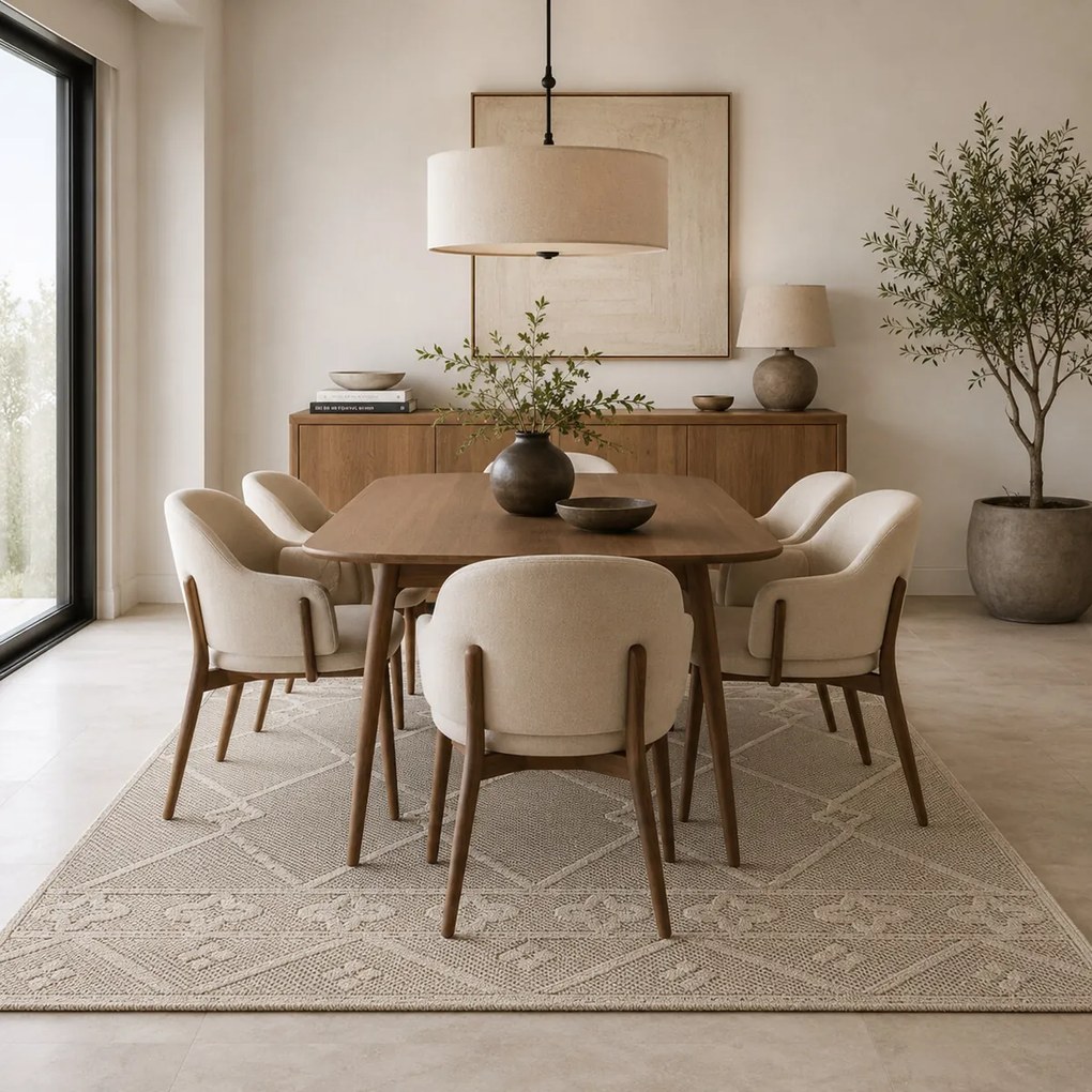 Ayyildiz, Kusový koberec Patara 4955 Beige – na von aj na doma, 200x290, béžová, chodba / predsieň