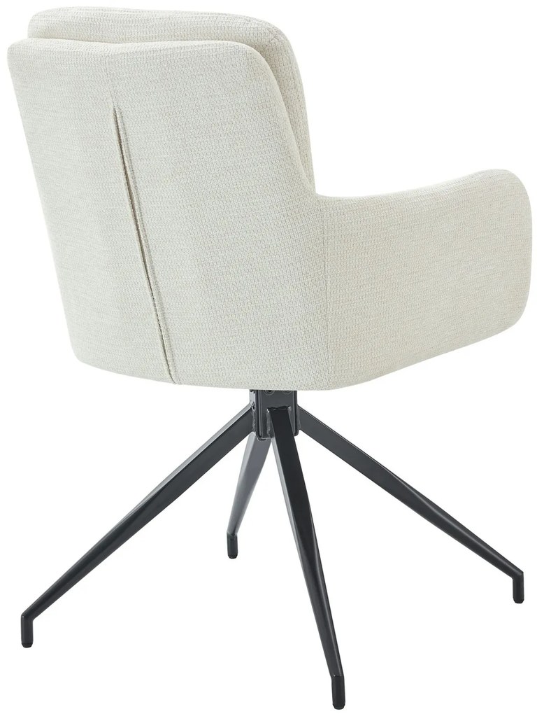 Jedálenská stolička Pickett - látka - krémová