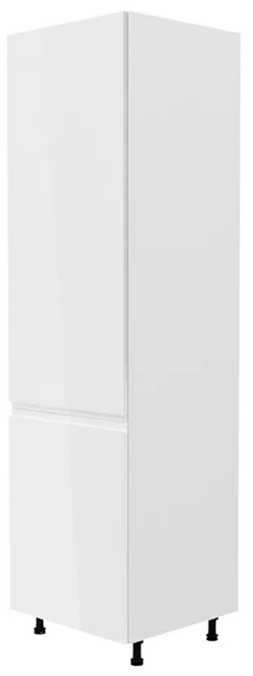Kondela Skrinka na chladničku, biela/biela extra vysoký lesk, ľavá, AURORA D60ZL