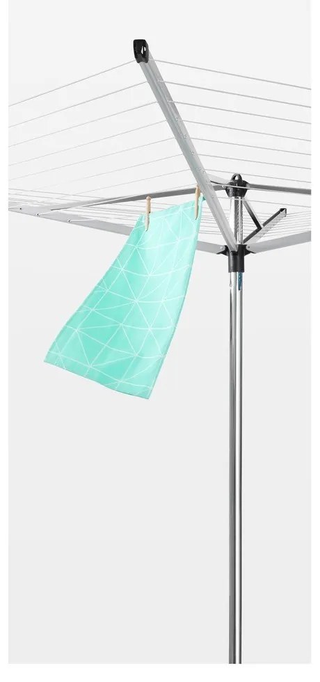 Vonkajší sušiak na bielizeň v striebornej farbe 50 m Topspinner – Brabantia