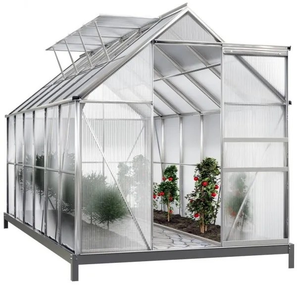 InternetovaZahrada - Záhradný skleník XL - 380x190x195cm + základňa