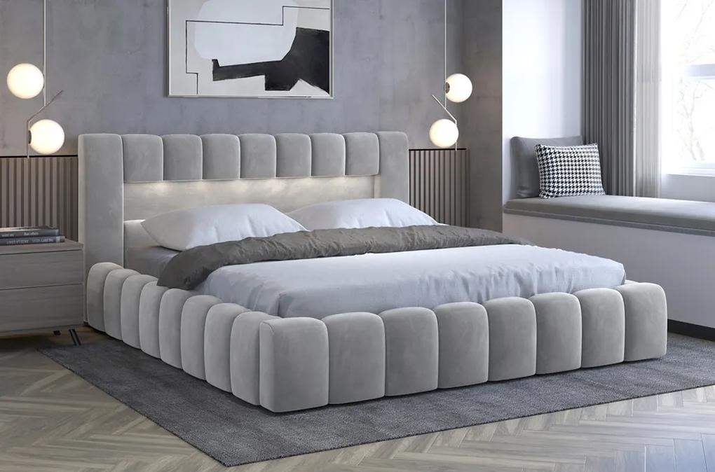Manželská posteľ Lamica + LED Rozmer: 180x200cm