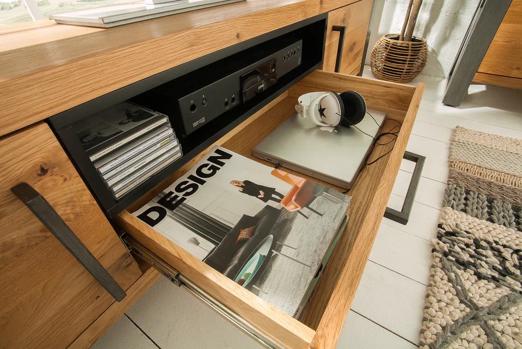 Televízny stolík Thor 200 cm z divokého duba