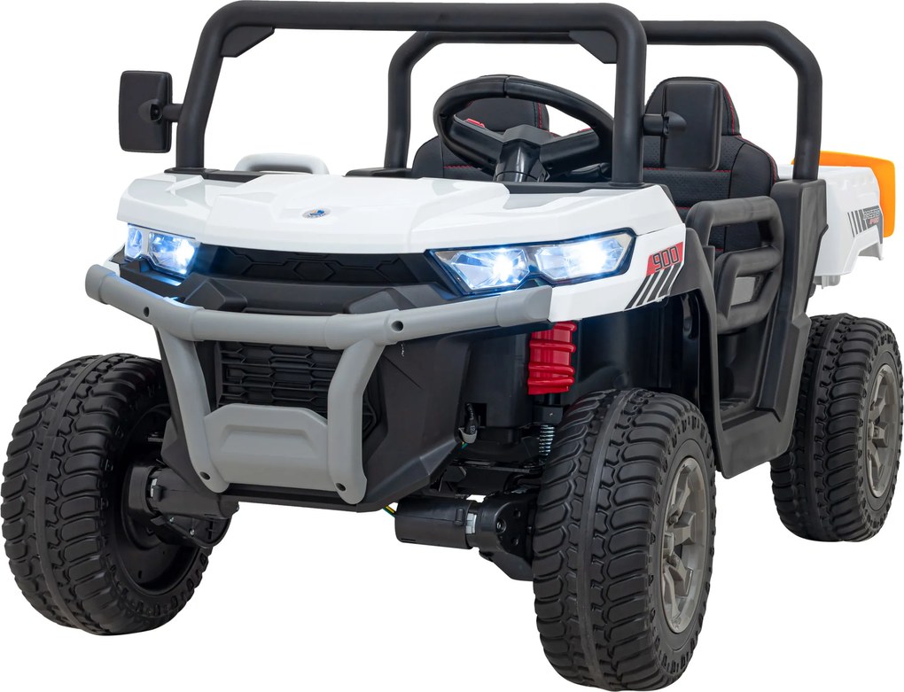 Ramiz Auto Pick-Up Speed 900 pre deti Biele + pohon 4x4 + pohyblivá pumpa + batožinový priestor + diaľkové ovládanie + lopata + LED audio