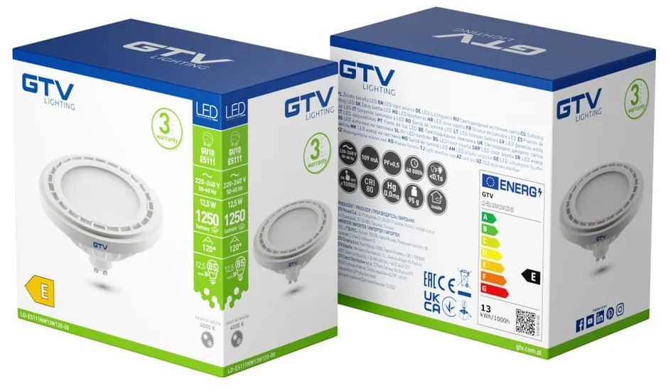 LED žiarovka GU10, 12,5 W – GTV