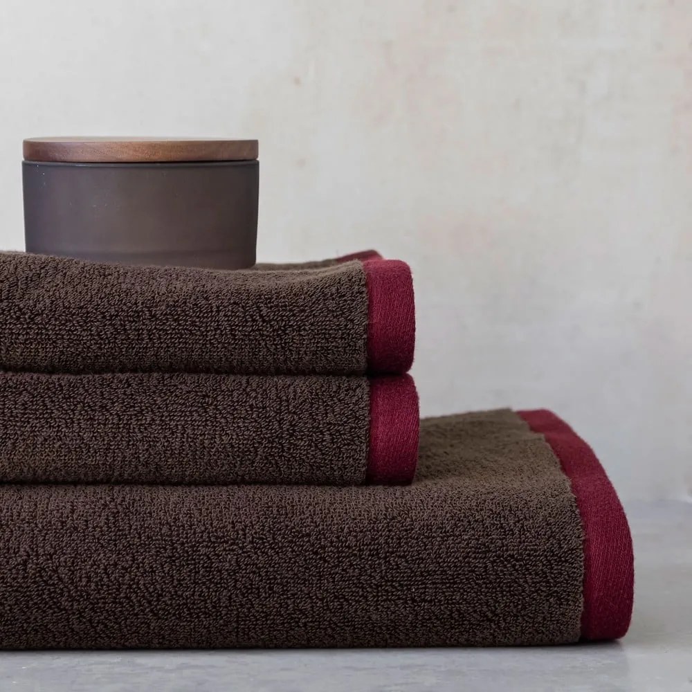 Hnedé froté uteráky v súprave 2 ks z Bio bavlny 40x55 cm Soft – Mette Ditmer Denmark