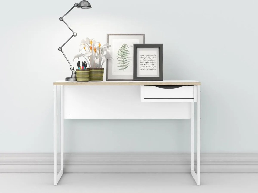 Písací stôl Felixa 513 110 cm hickory Jackson/biely
