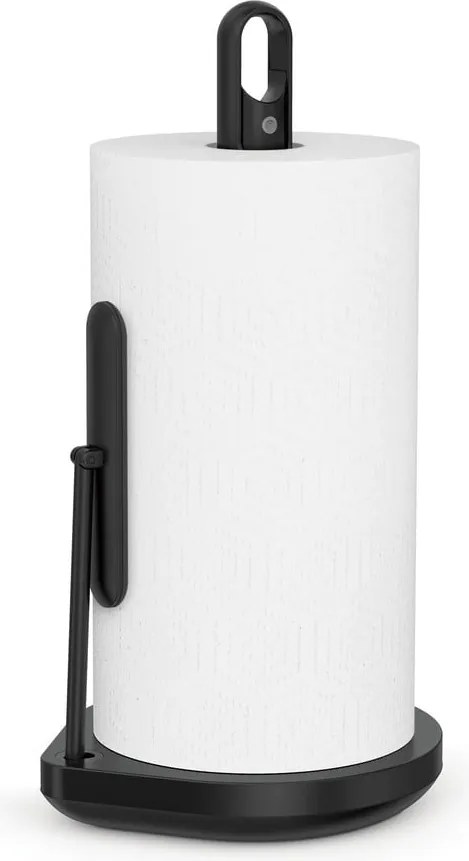 Matne čierny oceľový držiak na kuchynské utierky – simplehuman