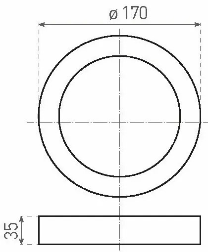 LED Stropné svietidlo FENIX LED/12W/230V 3800K pr. 17 cm
