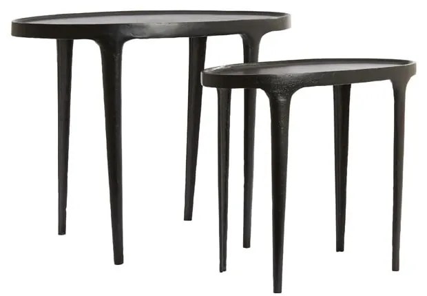 Kovové okrúhle odkladacie stolíky v súprave 2 ks 33x70 cm Arica – Light &amp; Living