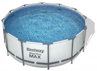 Bestway Nadzemný bazén Steel Pro MAX s filtráciou, schodíkmi a plachtou, pr. 366 cm, v. 122 cm