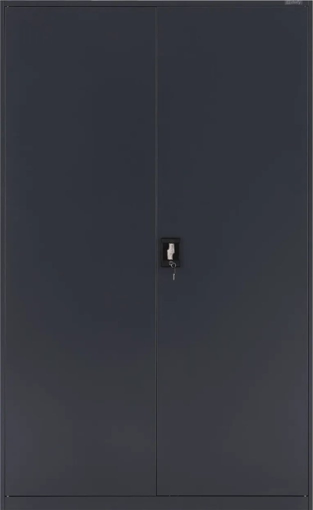 Kovová skriňa uzamykateľná na kľúč do kancelárie 185x115 cm Essen: antracitová