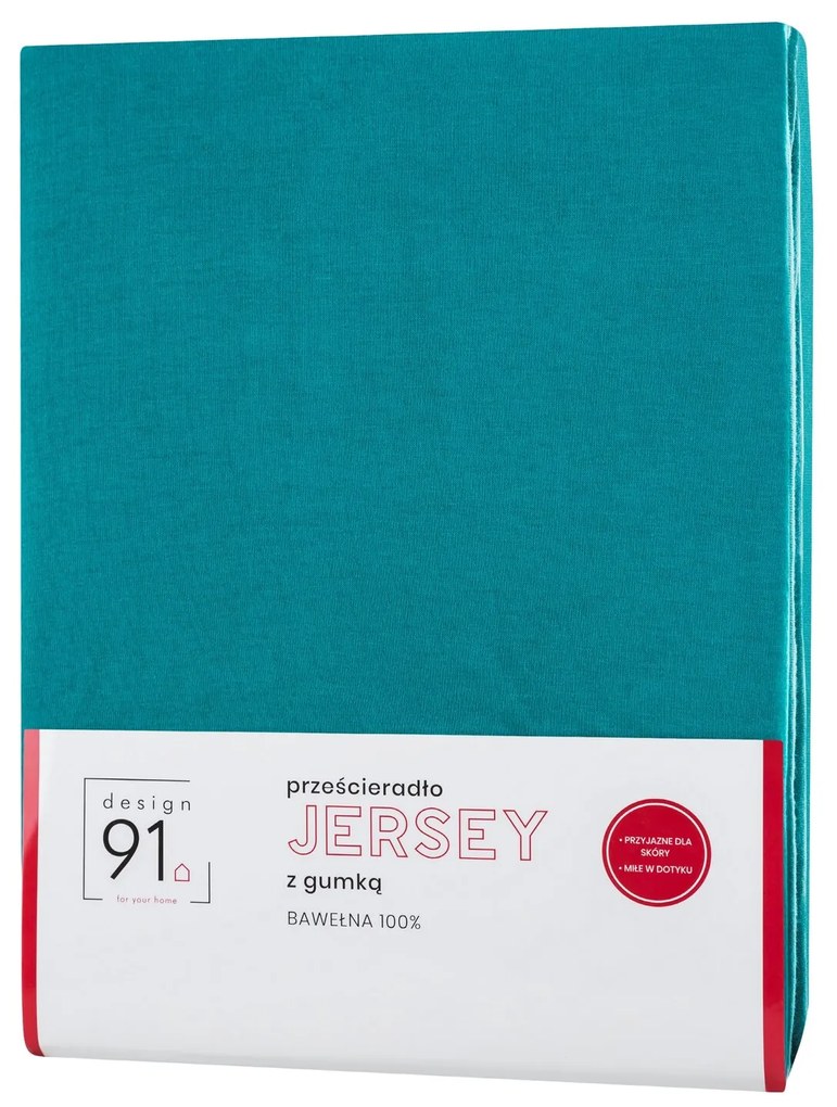 JERSEY PRESTIERADLO 220X240 CM, VÝŠKA 30 CM TYRKYSOVÉ