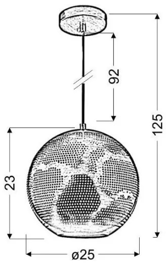 Luster na lanku SFINKS 1xE27/60W/230V