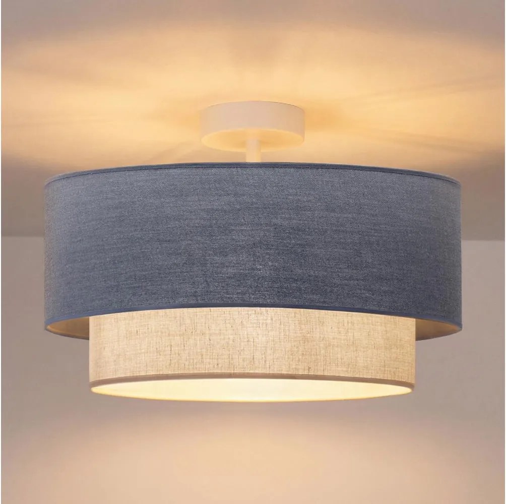 BRILAGI - LED prisadený luster BOHO ECO 1xE27/10W/230V priemer 40 cm modrá/krémová