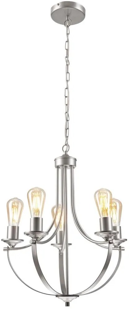 Luster na reťazi GINA 5xE27/60W/230V chróm