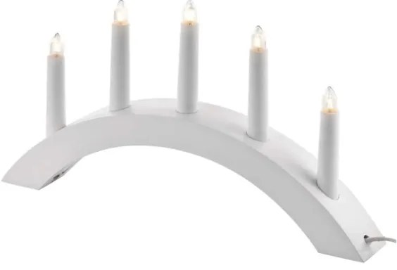 Vianočný svietnik 5xE10/15W/230V biela