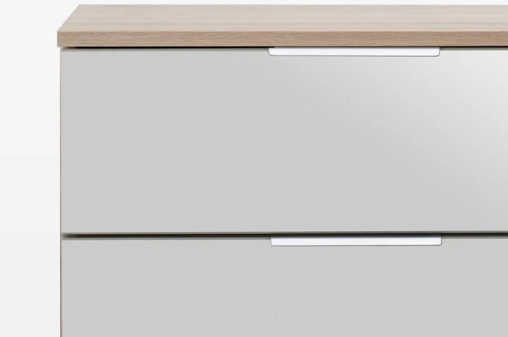 Nočný stolík Easy Plus, dub sonoma/zrkadlo