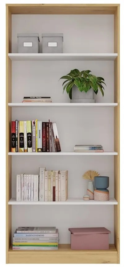 Regál Onyx R80 80 cm dub remeselný/biely