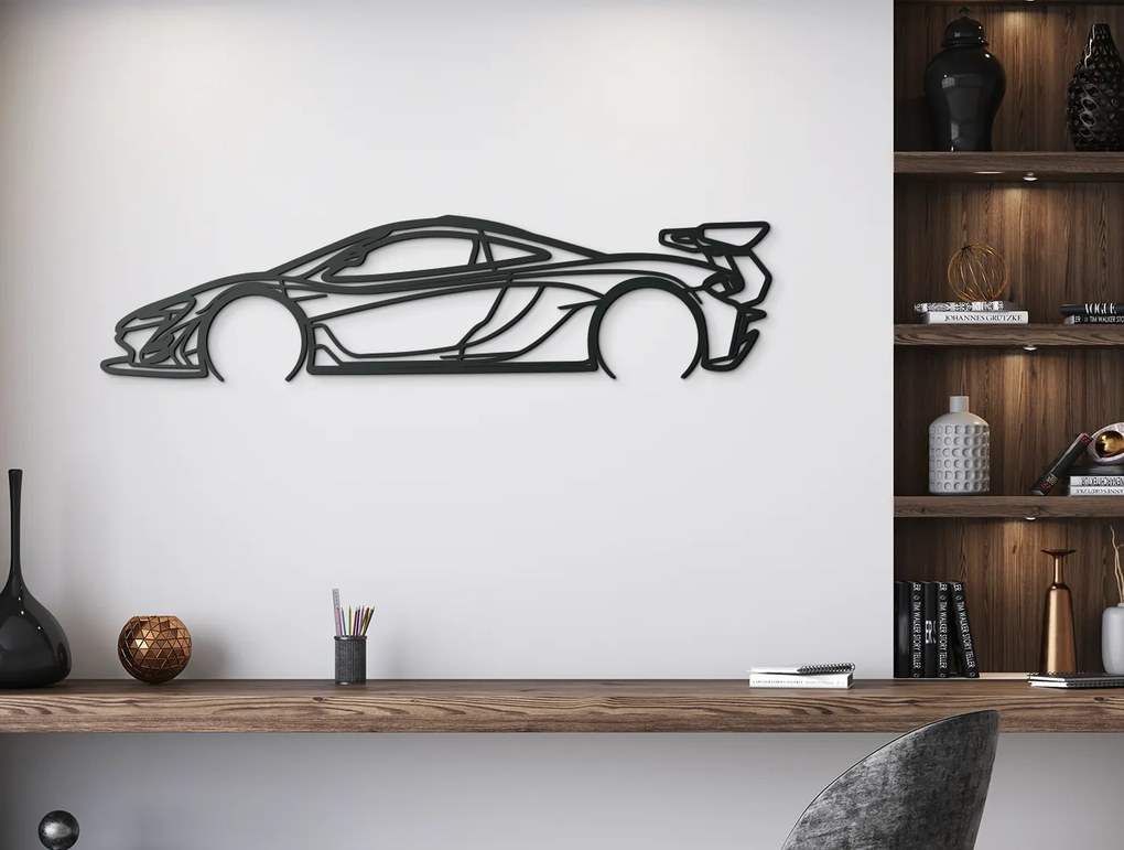 drevko Drevený obraz McLaren P1 GTR Rozmer obrazu: 21,5 x 86 cm, Farba dekorácie: Čierna