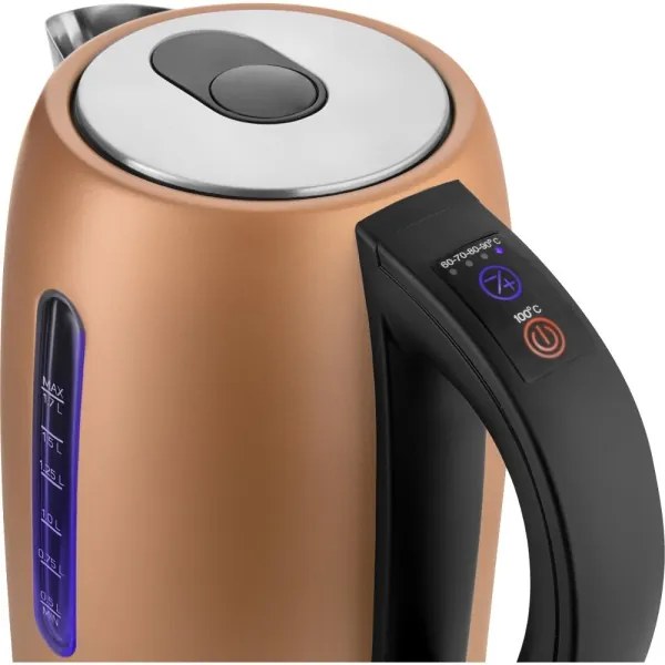 Sencor - Rýchlovarná kanvica s termoreguláciou 1,7 l 2150W/230V medená