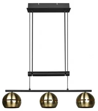 Trio - Luster na lanku FLETCHER 3xE14/40W/230V mosadz