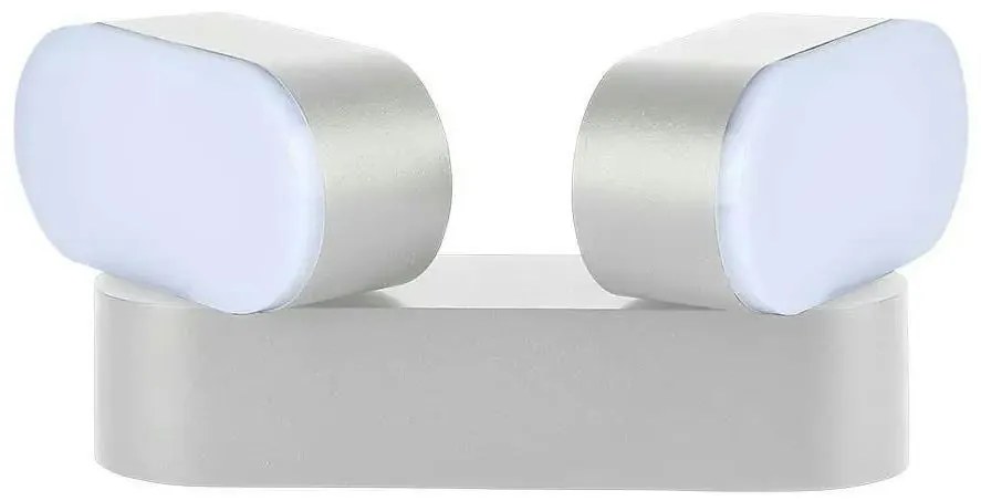 LED Vonkajšie flexibilné nástenné svietidlo 2xLED/12W/230V IP65 šedá