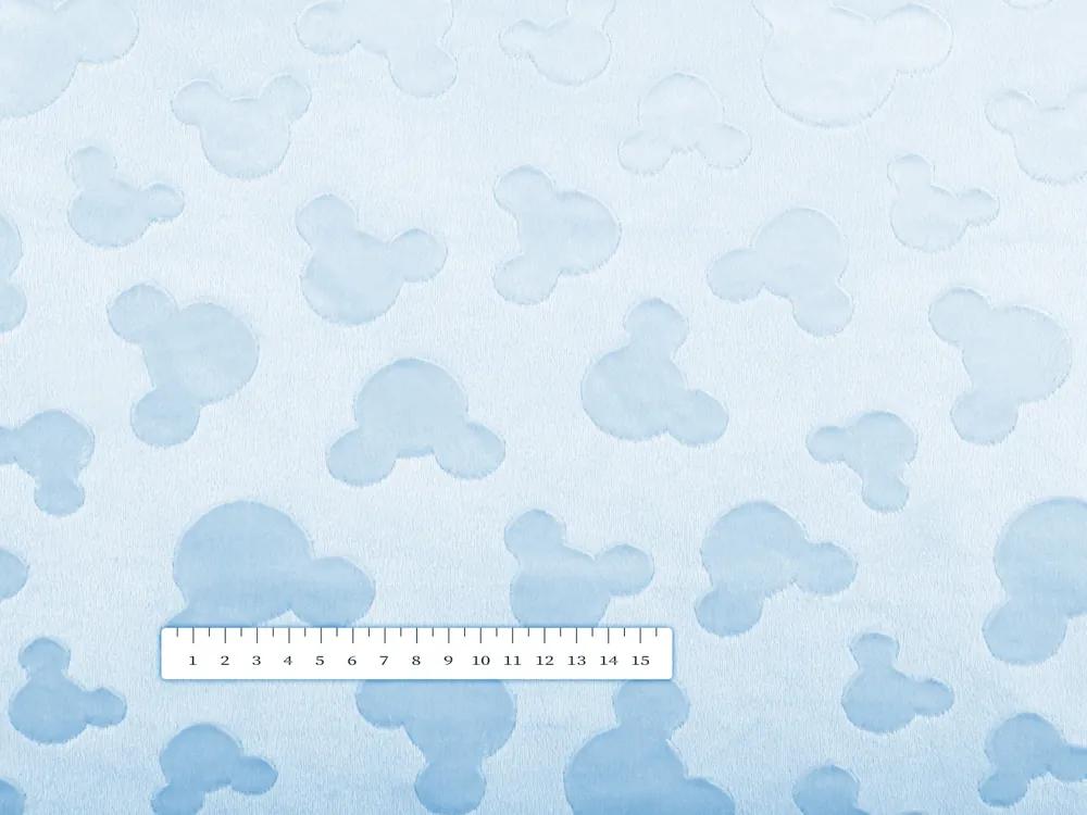 Biante Detská obliečka na vankúš Minky hladká MKH-001 Mickey - Nebeská modrá 35 x 45 cm