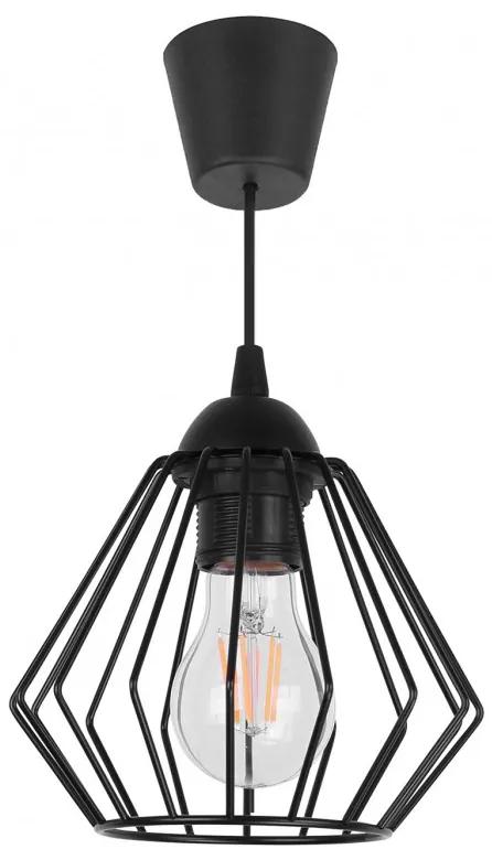 Loft jednoduchá kovová závesná lampa Edison