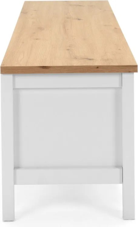 TV skrinka Bergen, biela/dub artisan