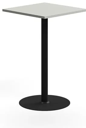 Barový stôl VERTICUS, 700x700x1100 mm, svetlošedá/čierna