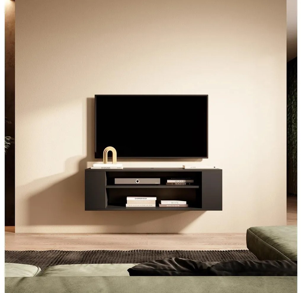 TV skrinka/stolík Walker 100 (čierna). Akcia -20%. Vlastná spoľahlivá doprava až k Vám domov. 1098698
