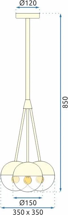 Toolight - Stropné svietidlo 3xE27, čierna-biela, OSW-05365